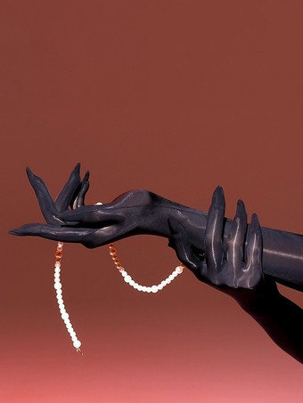 ブラック 女性パーティーホワイト極薄手袋シルクセクシー滑らかな手袋