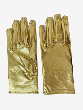 ゴールド 女性用デイリーカジュアルホワイトレザーグローブ