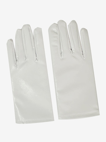 ホワイト 女性用デイリーカジュアルホワイトレザーグローブ