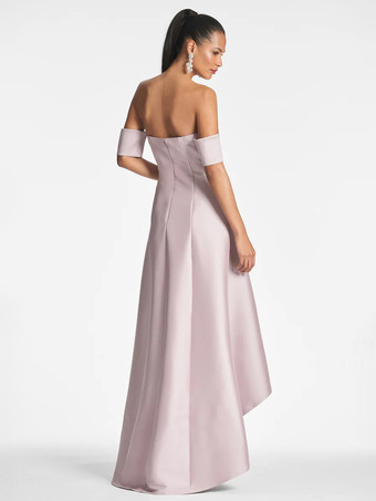 ブライダルマザードレス デザインネックライン 半袖 Aライン プリーツ フロアレングス ゲストドレス 結婚式用