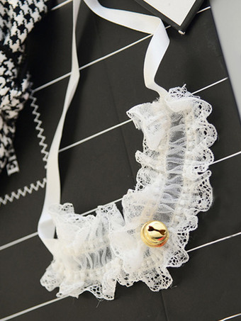 レディース デイリーカジュアル ブラック レース カラー チョーカー ネックレス