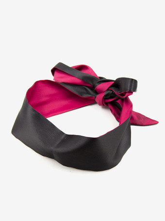 女性用レッドマットサテンアイマスクシルクサテン目隠し