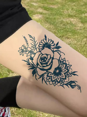 Pflanzliche Tattoo Aufkleber Schlüsselbein Arm Bein Simulation Semi-permanente Tattoo Aufkleber