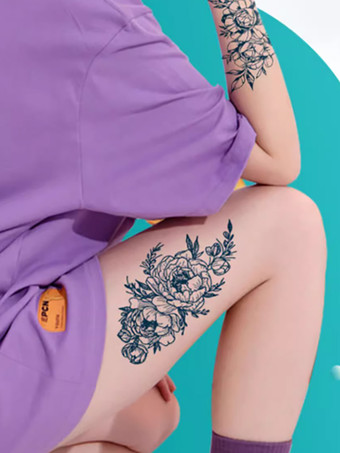 Pflanzliche Tattoo Aufkleber Schlüsselbein Arm Bein Simulation Semi-permanente Tattoo Aufkleber