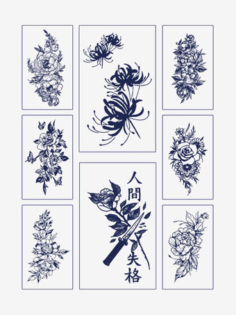 Pflanzliche Tattoo Aufkleber Schlüsselbein Arm Bein Simulation Semi-permanente Tattoo Aufkleber