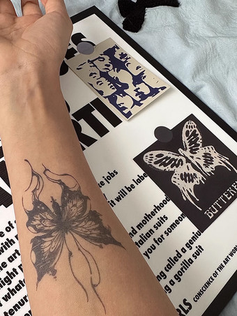 Butterfly Herbal Tattoo Stickers Finger Forearm Ankle Chest Shoulder Juice Tattoo Stickers