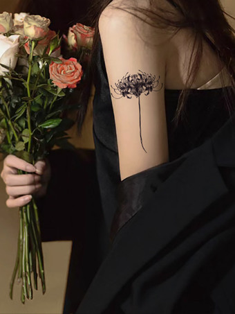 ハーブタトゥーステッカーパターン ビアンフアローズ ヘビ腕脚タトゥーステッカー