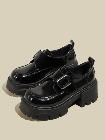 レディース PUレザーローファー