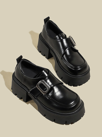 レディース PUレザーローファー