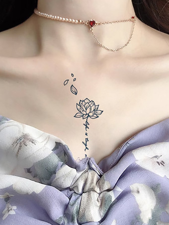 ハーブタトゥーステッカー 背中 背骨 防水