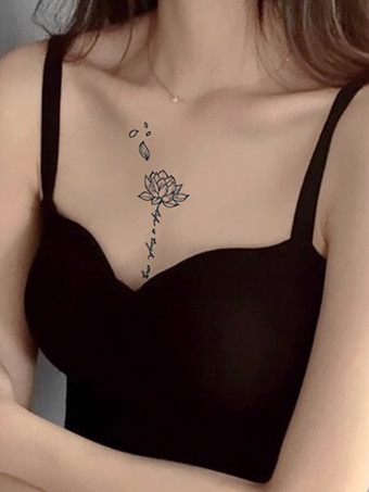 ハーブタトゥーステッカー 背中 背骨 防水