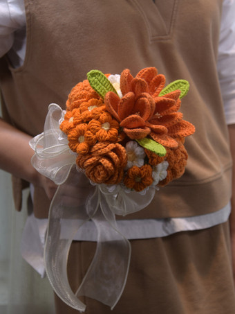 Fleurs de mariage Jolie forme filaire en mélange poly/coton