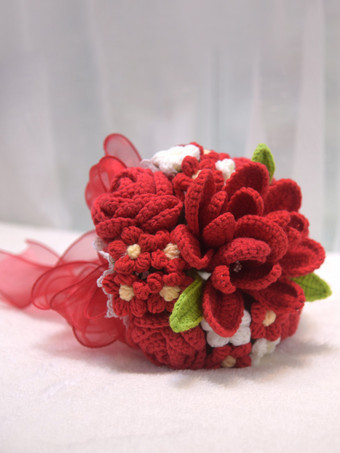 Fleurs de mariage Jolie forme filaire en mélange poly/coton