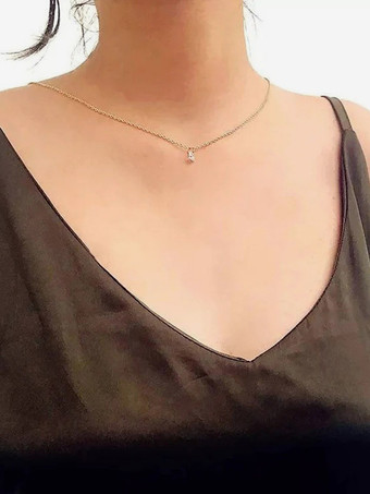 ウェディングネックレス ゴールド シルバー ラウンド ブリリアント マルチチェーン チェーン ラインストーン 16インチ ウェディングネックレス