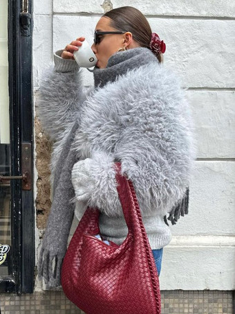 環境に優しいファーコート フロントボタン 暖かい冬用レディースジャケット