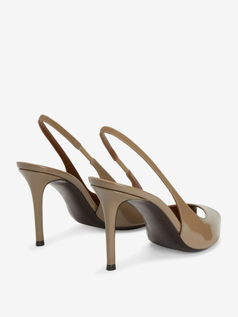 レッド ピープトゥ ハイヒール レディース スリングバック スティレットヒール パンプス