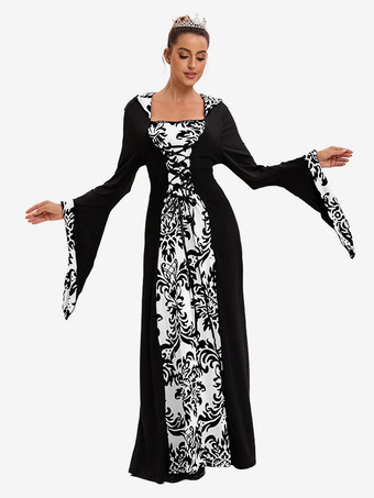 ホワイト ホワイト レトロ コスチューム レディース マリー アントワネット コスチューム ジャカード レースアップ ポリエステル アクセサリー ドレス レトロ 18 世紀 コスチューム バーガンディ