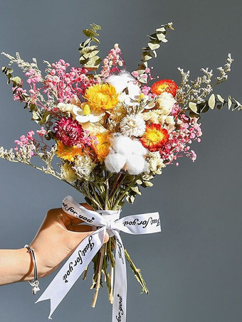 レッド ウェディングフラワー 高品質 手結び ドライフラワー