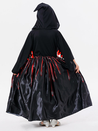 ハロウィン 子供用ハロウィンコスチューム ブラックハロウィンセット 子供用ポリエステルドレス ネックレス