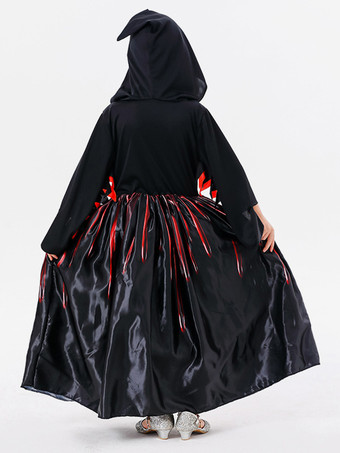 ハロウィン 子供用ハロウィンコスチューム ブラックハロウィンセット 子供用ポリエステルドレス ネックレス