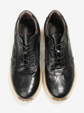 メンズスニーカー ファッション 牛革 ポインテッドトゥ カジュアルシューズ