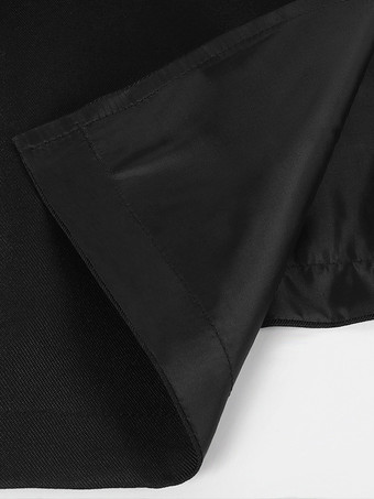 男性用ブラック ヴィンテージ エレガント フェイクファー ノースリーブ ポリエステル マント レトロ コスチューム