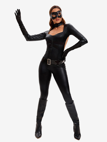 ハロウィン ハロウィンコスチューム ブラック レディース セクシー 手袋 サッシュ ポリエステル セット ホリデーコスチューム