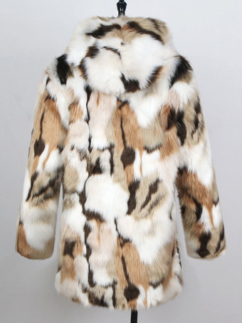 フード付きメンズフェイクファーコート長袖ジャケット、ターンダウンカラーとフード付き