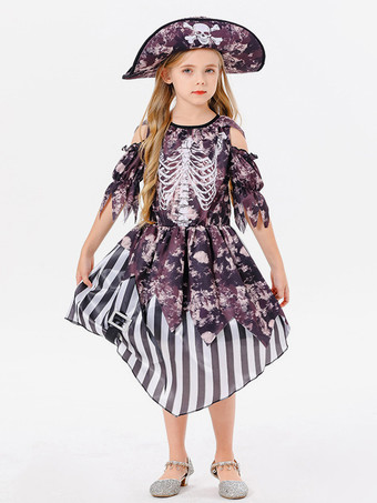 ハロウィン 子供用ハロウィンコスチューム ディープブラウン ハロウィンポリエステルセット 子供用帽子 ドレス