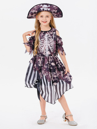 ハロウィン 子供用ハロウィンコスチューム ディープブラウン ハロウィンポリエステルセット 子供用帽子 ドレス