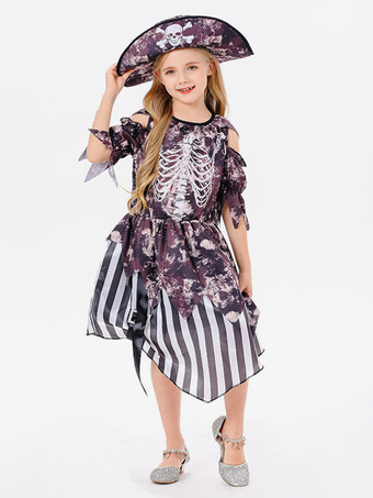 ハロウィン 子供用ハロウィンコスチューム ディープブラウン ハロウィンポリエステルセット 子供用帽子 ドレス