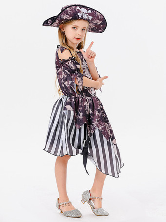 ハロウィン 子供用ハロウィンコスチューム ディープブラウン ハロウィンポリエステルセット 子供用帽子 ドレス