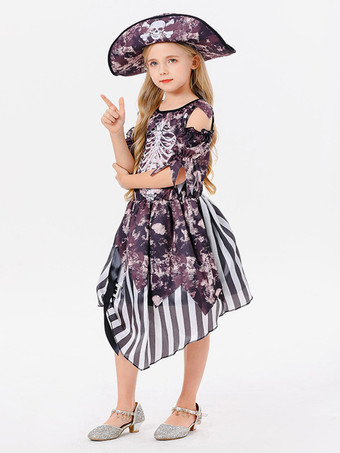 ハロウィン 子供用ハロウィンコスチューム ディープブラウン ハロウィンポリエステルセット 子供用帽子 ドレス