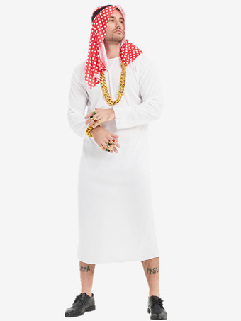 ホワイト ハロウィン ハロウィンコスチューム ホワイト 大人用 バーレスク 服 帽子 ポリエステル マルディグラ セット ホリデーコスチューム