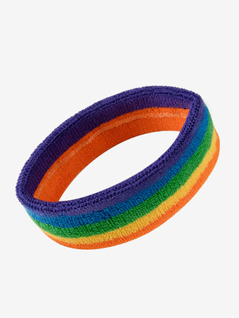 パープル ユニセックス 伸縮性 スポーツ ヘアバンド 伸縮性 吸湿発散性 汗止めバンド ヘッドバンド