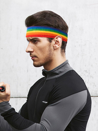 ユニセックス 伸縮性 スポーツ ヘアバンド 伸縮性 吸湿発散性 汗止めバンド ヘッドバンド