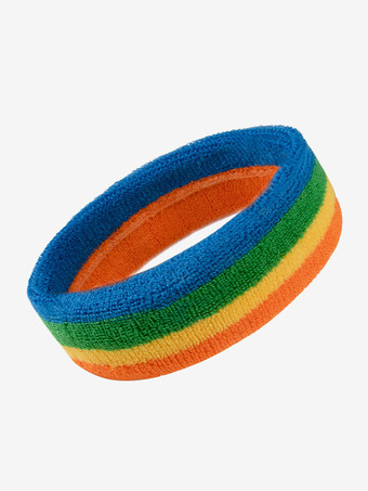 ブルー ユニセックス 伸縮性 スポーツ ヘアバンド 伸縮性 吸湿発散性 汗止めバンド ヘッドバンド