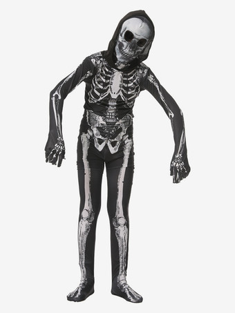 ハロウィン 子供用 スカル スケルトン ハロウィン コスプレ コスチューム ジャンプスーツ 不気味な衣装
