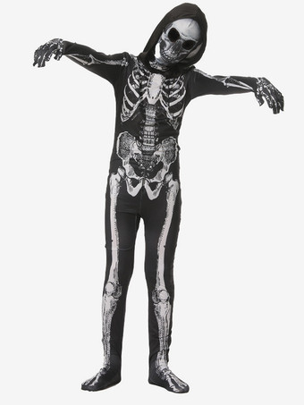 ハロウィン 子供用 スカル スケルトン ハロウィン コスプレ コスチューム ジャンプスーツ 不気味な衣装