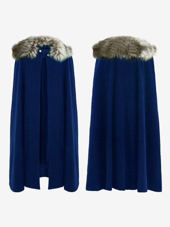 ブルー ハロウィン ハロウィンコスチューム ブルー 大人用 エレガント マント ポリエステル ハロウィン ホリデーコスチューム