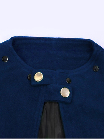 ハロウィン ハロウィンコスチューム ブルー 大人用 エレガント マント ポリエステル ハロウィン ホリデーコスチューム