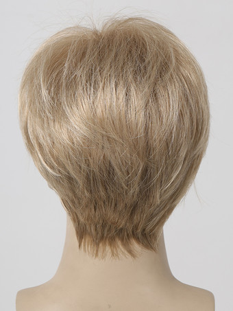 男性用ウィッグ ショートブロンド ナチュラル前髪 コスプレウィッグ