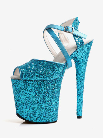 Hellschiefergrau Sexy Sandalen mit hohen Absätzen rotes PU-Leder Peep Toe 99 cm Schnalle 201 cm sexy Schuhe