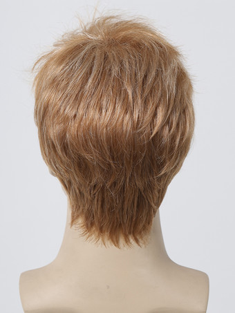 メンズウィッグ ブラウン ショート ナチュラル コスプレウィッグ