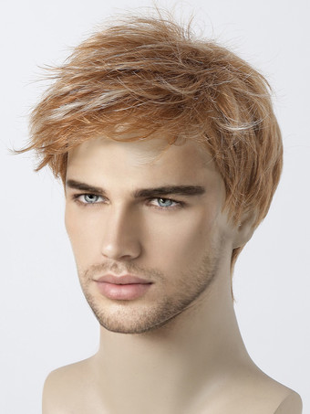 メンズウィッグ ブラウン ショート ナチュラル コスプレウィッグ