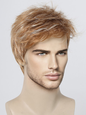 メンズウィッグ ブラウン ショート ナチュラル コスプレウィッグ