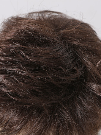 Peluca de hombre recta corta natural para cosplay