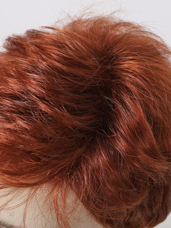 バーガンディ メンズウィッグ ショートストレート ナチュラル コスプレウィッグ