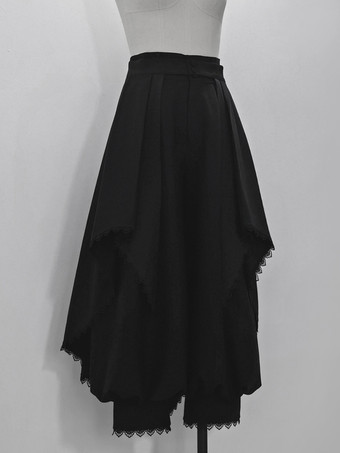 ゴシックロリータパンツ レースフリル ブラックロリータ ズボン