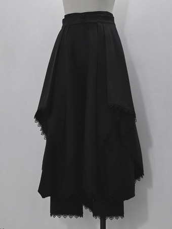 ゴシックロリータパンツ レースフリル ブラックロリータ ズボン